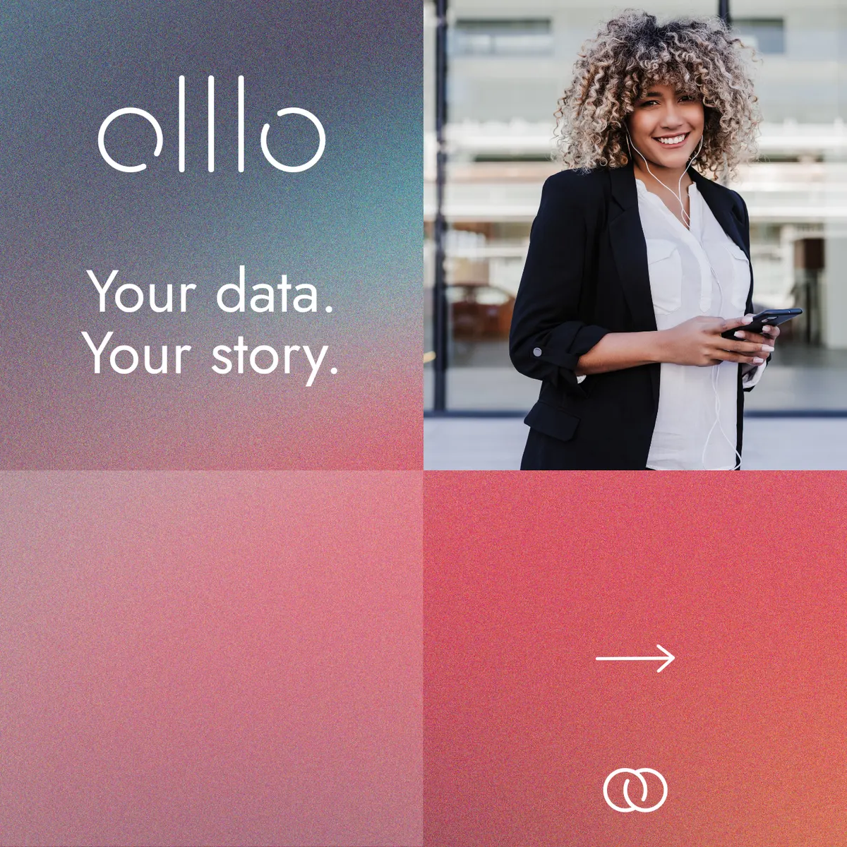 Olllo LinkedIn campaign slide: Employee-first, 1 of 3