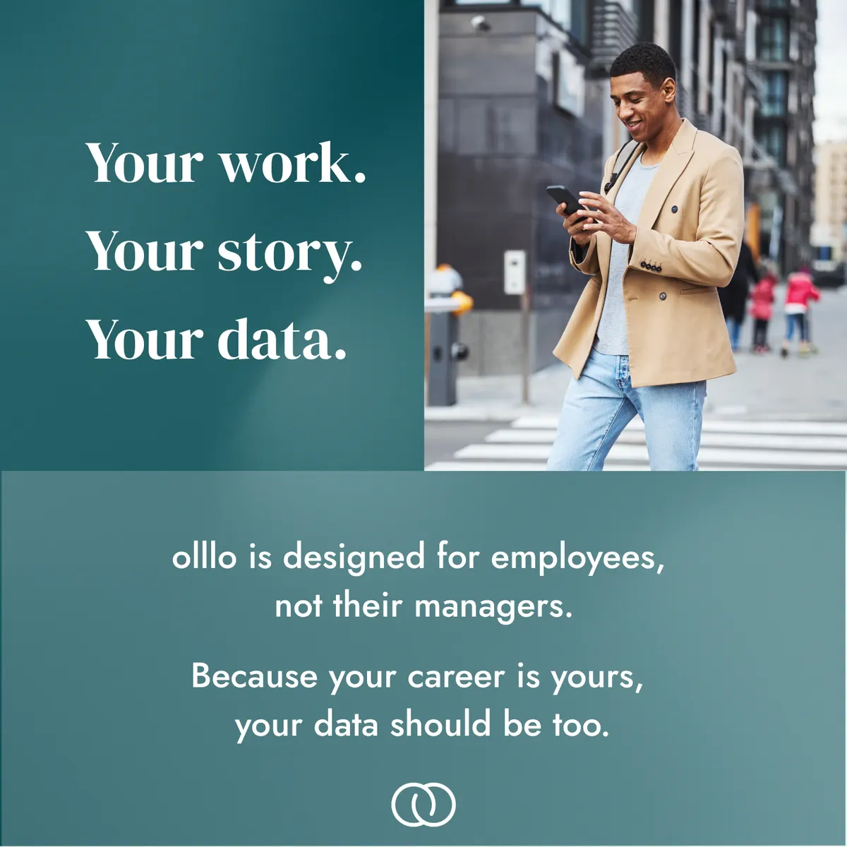Olllo LinkedIn campaign slide: Your work